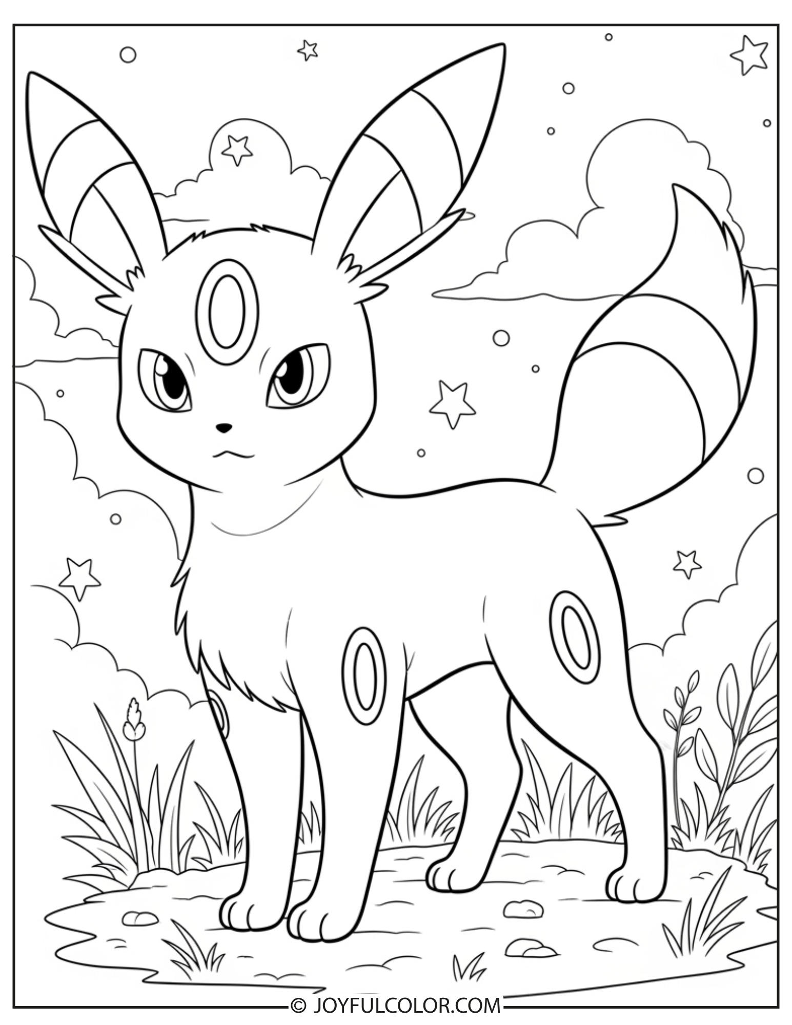 Umbreon Coloring Page
