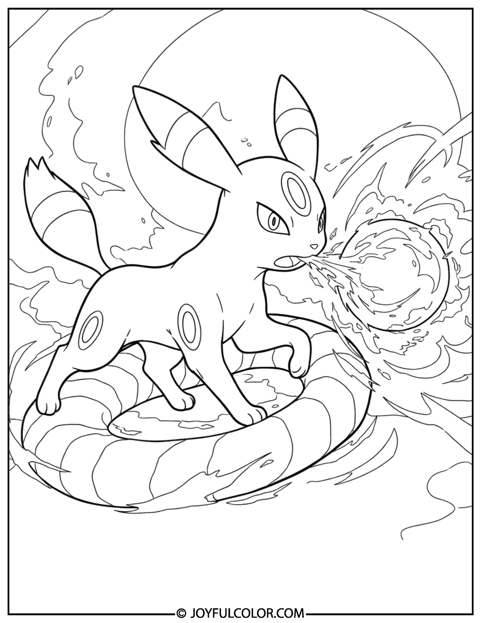 Umbreon Dark Pulse Coloring Page