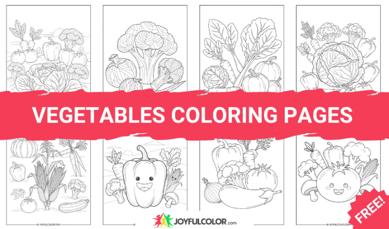 40+ Vegetables Coloring Pages – FREE Printable Sheets