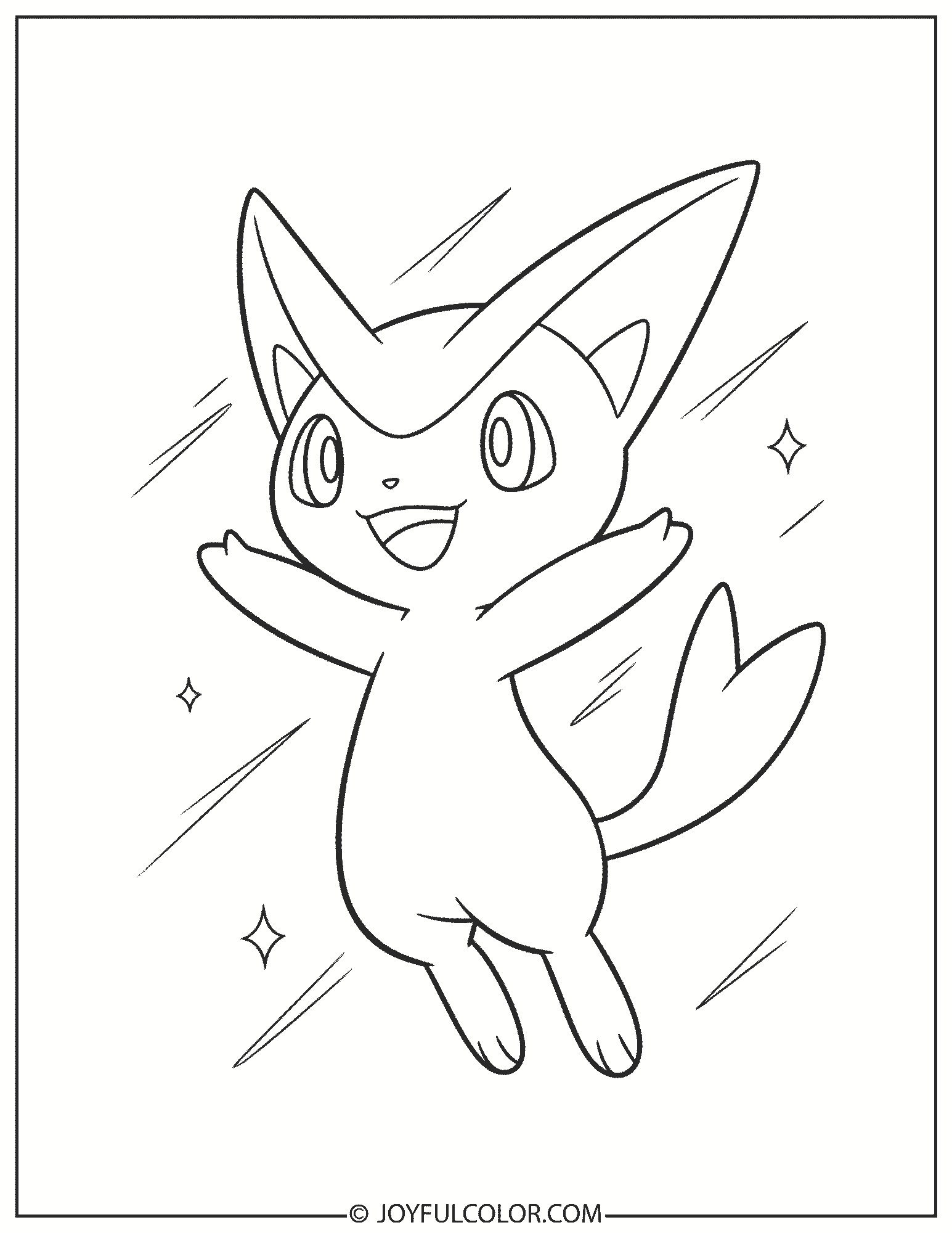 Victini Coloring Page 1
