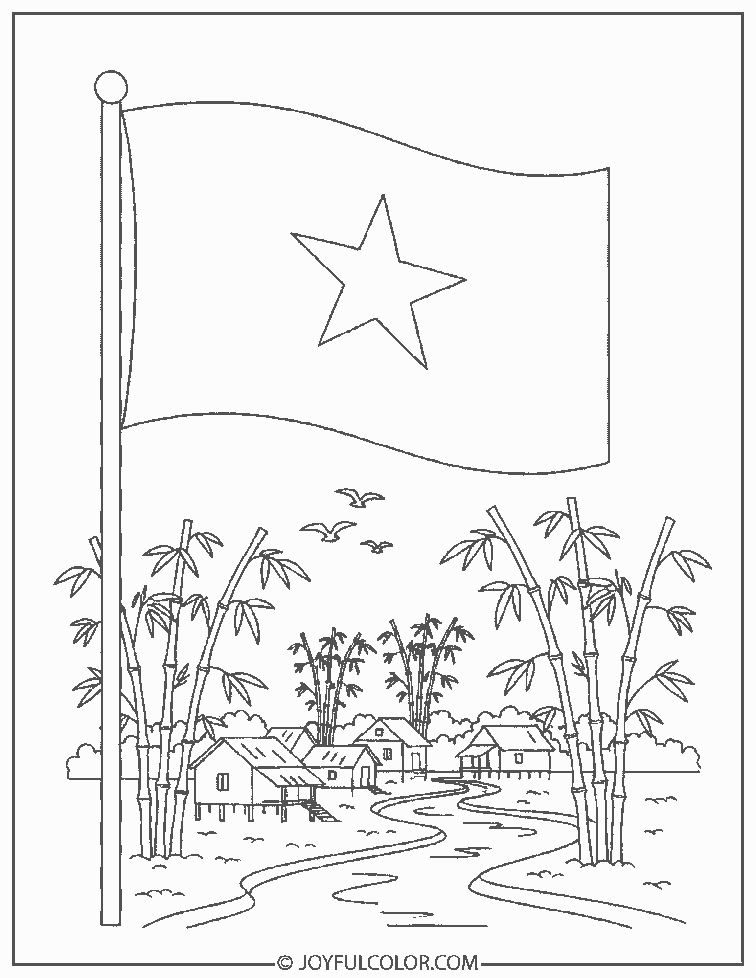 Vietnam Flag with Stars 2