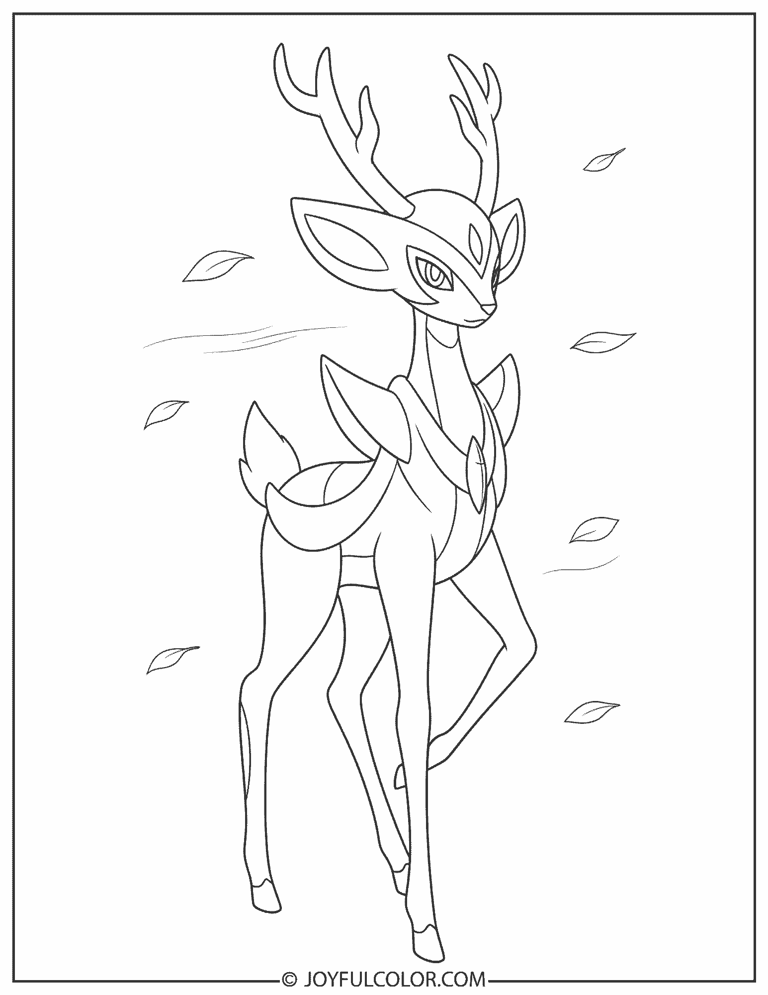 Virizion Coloring Page