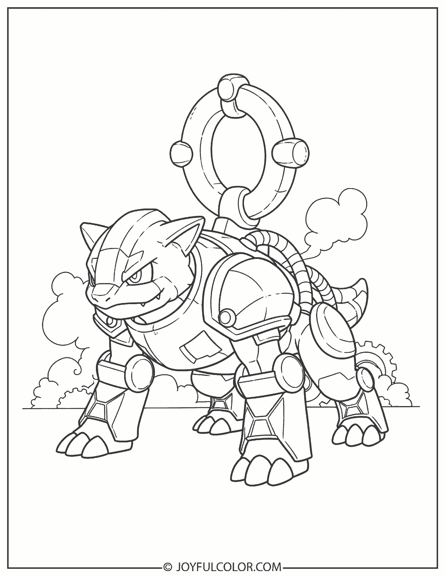 Volcanion Coloring Page