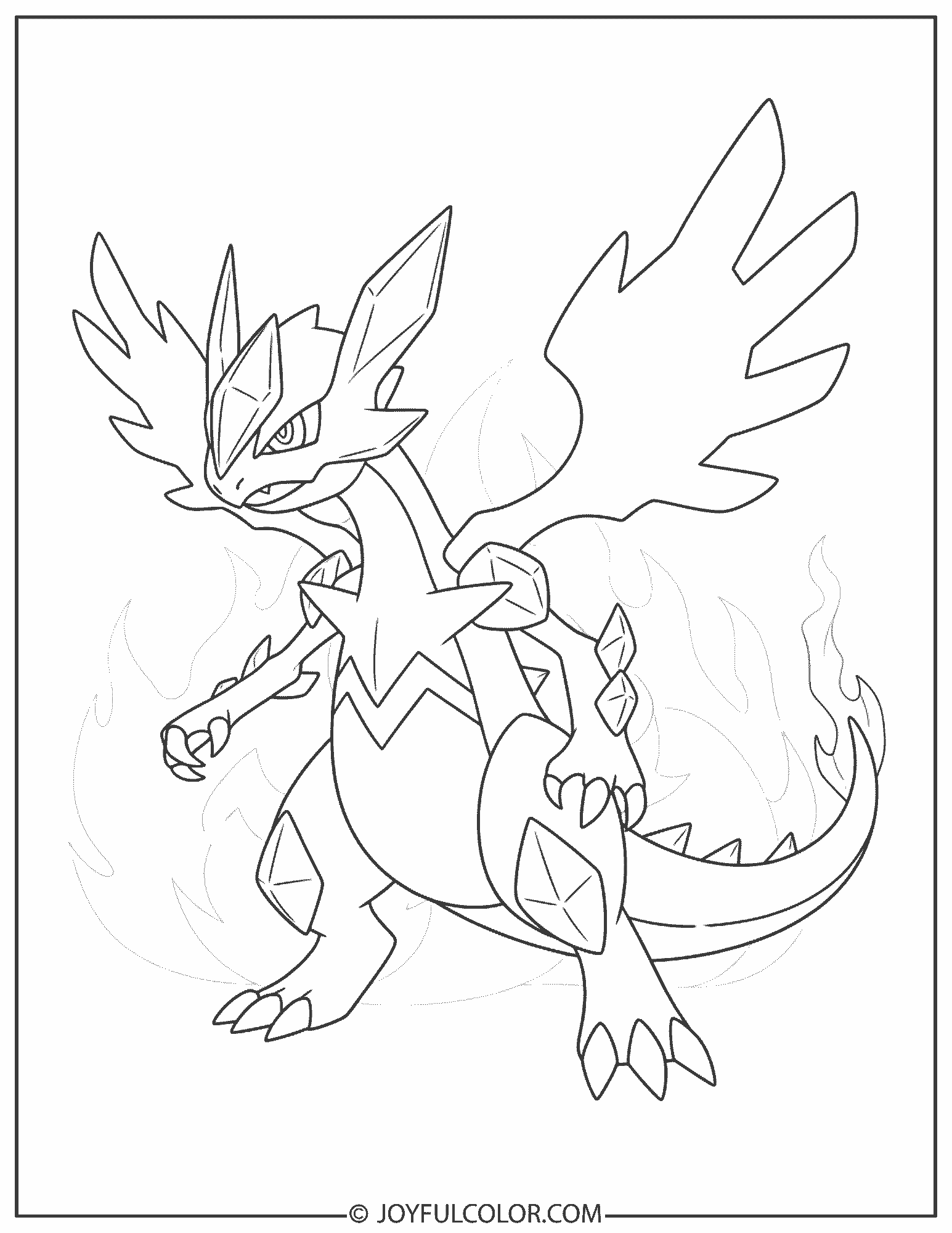 White Kyurem Coloring Page