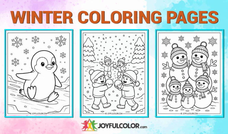 24 FREE Printable Winter Coloring Pages for Kids & Adults