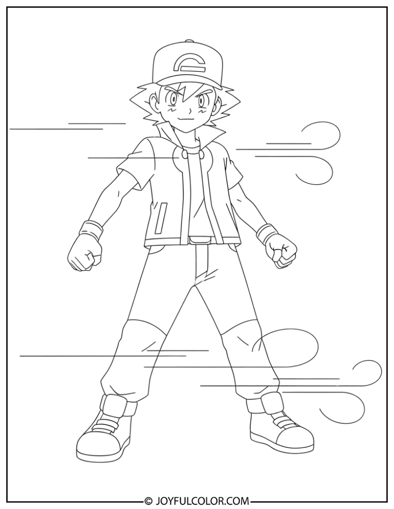 XY Ash Coloring Page