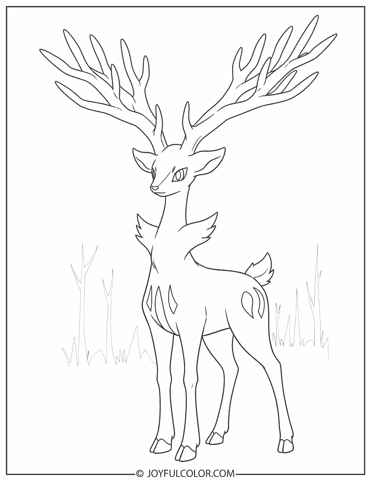 Xerneas Coloring Page