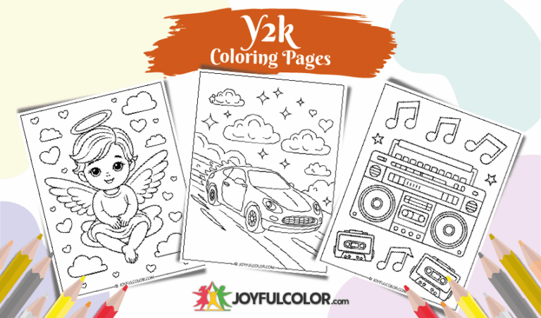 16 FREE Printable Y2K Coloring Pages for Adults & Kids