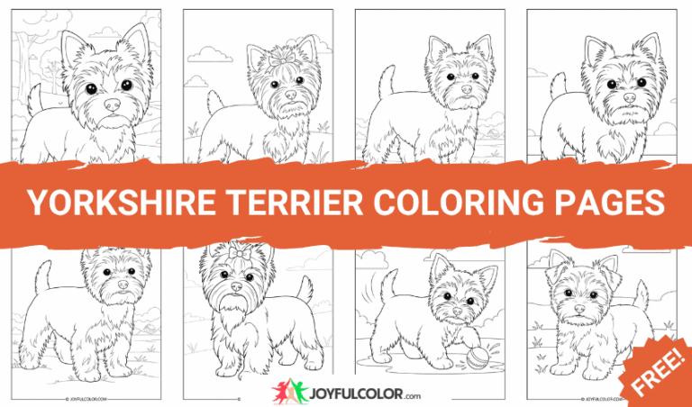 45+ Yorkshire Terrier Coloring Pages – FREE Printable Sheets for Dog Lovers!