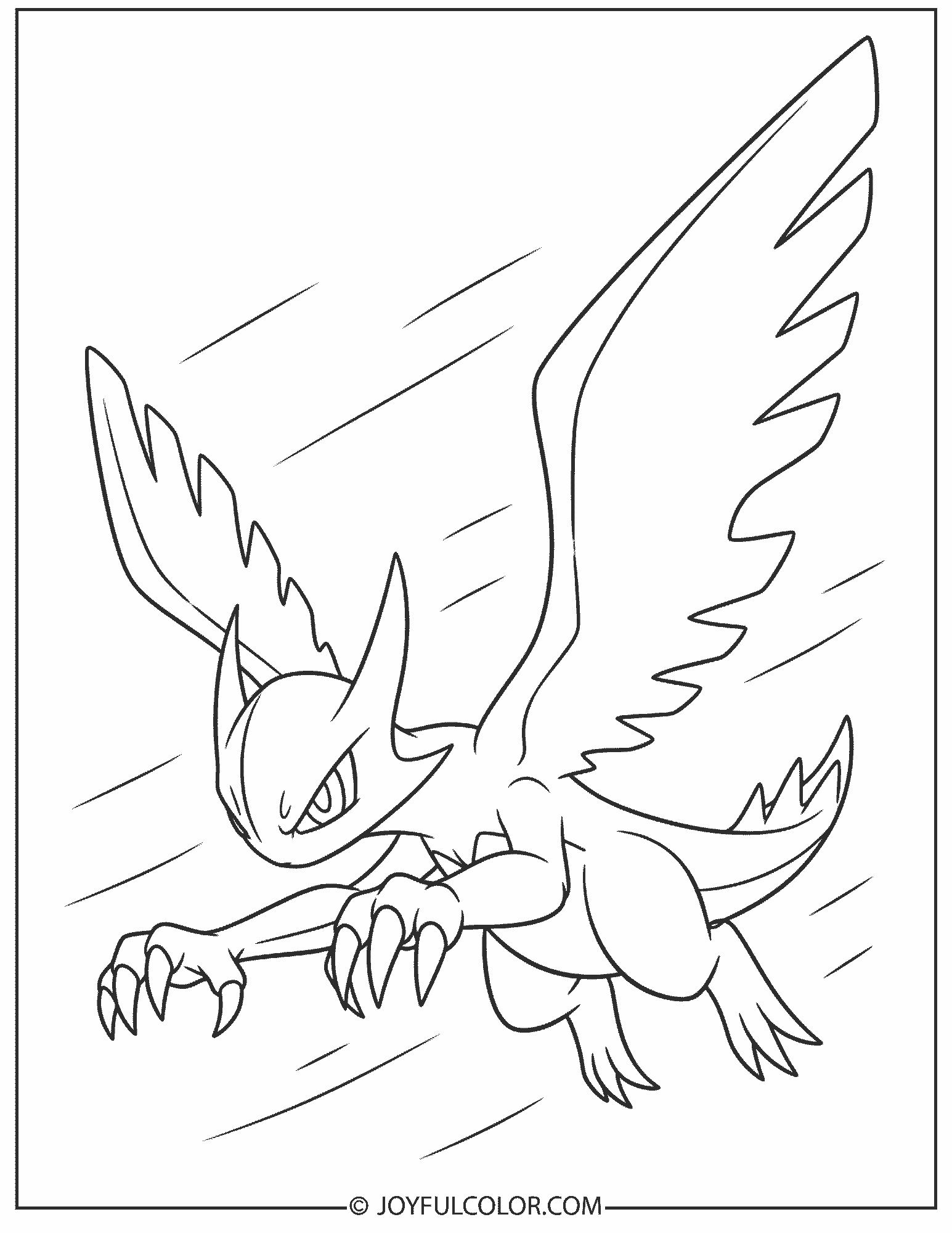 Yveltal Coloring Page 1