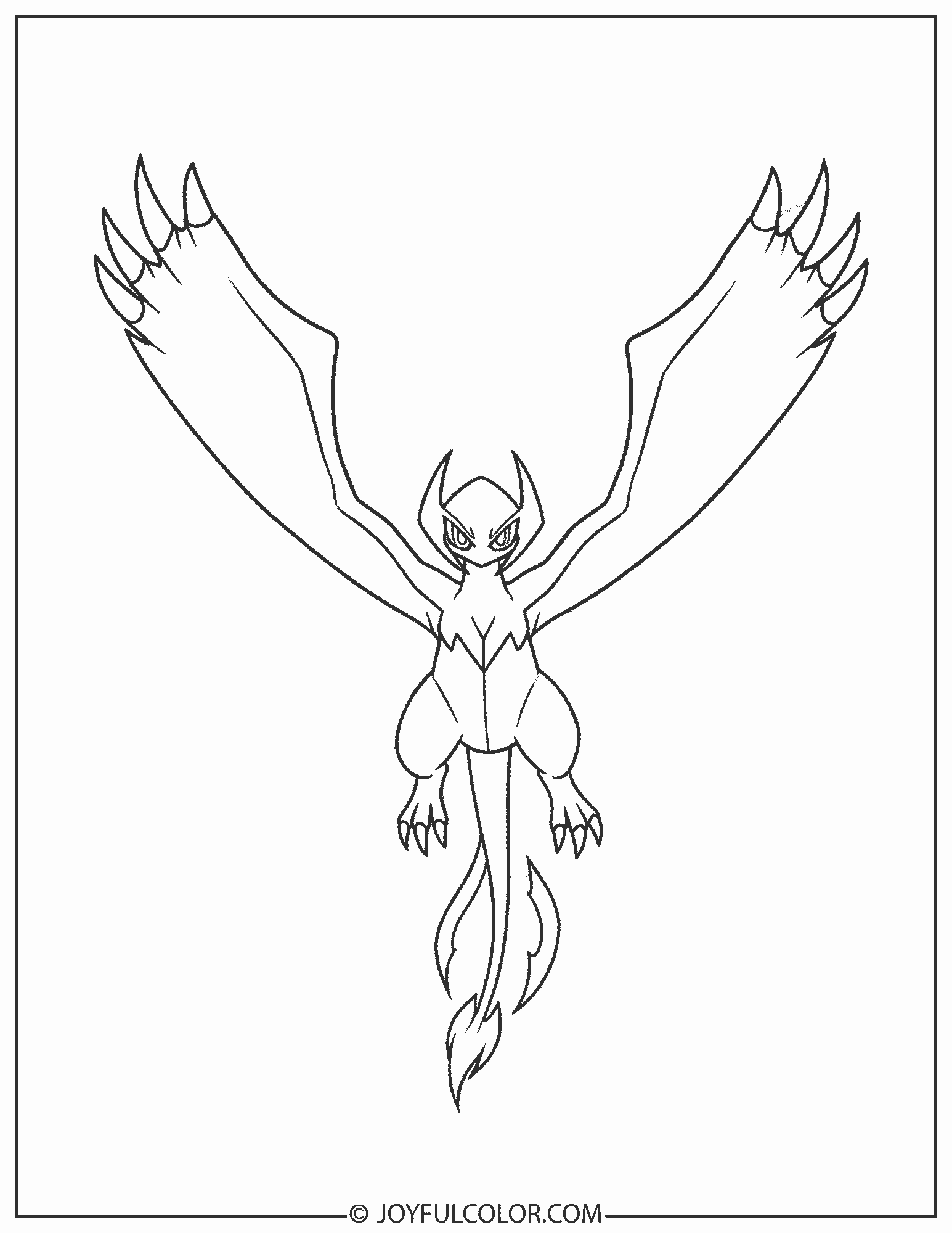 Yveltal Coloring Page