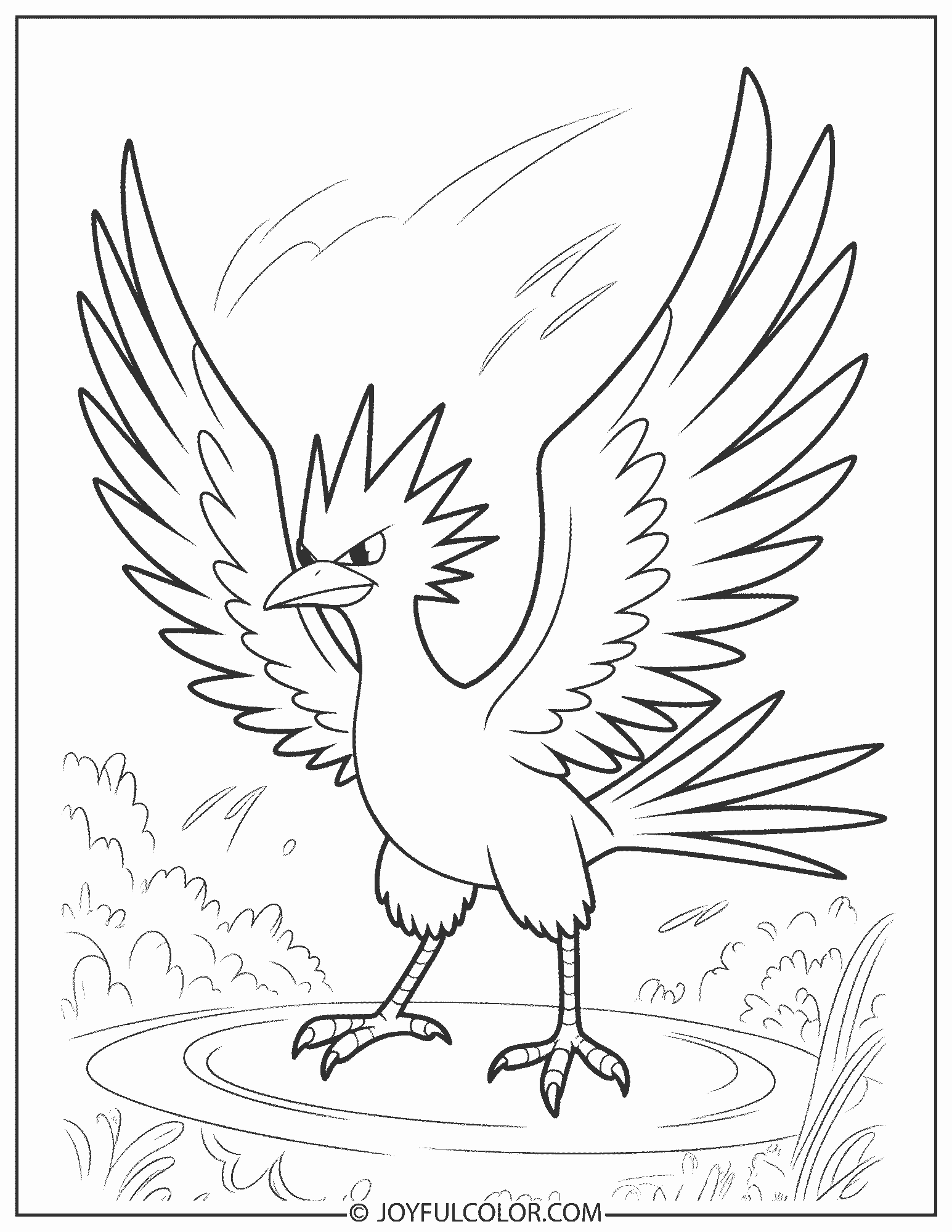 Zapdos Coloring Page