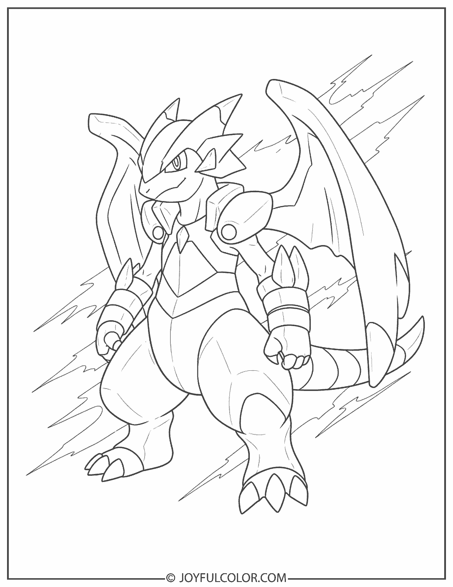 Zekrom Coloring Page 1