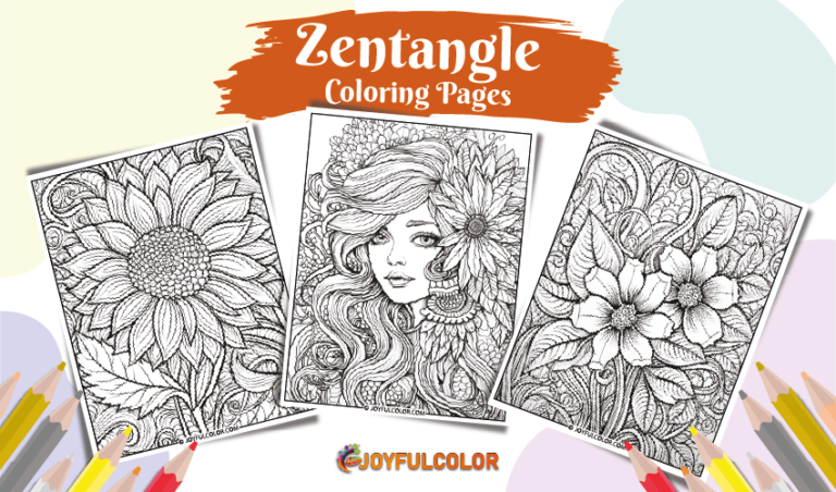 Zentangle Coloring Pages