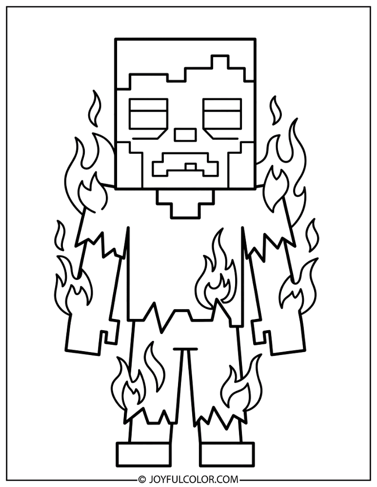 Zombie Burning in Morning Sunlight