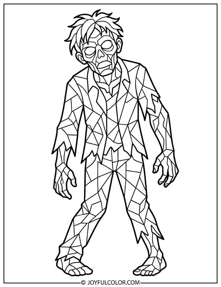 Zombie Mosaic Stained Glass Style