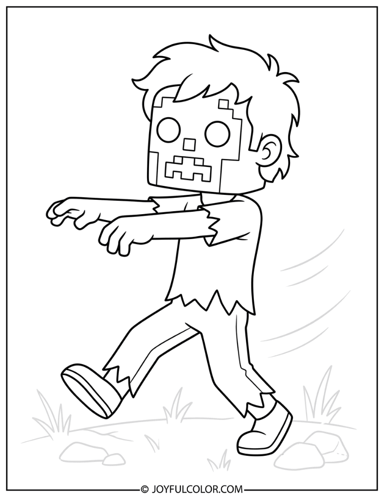 Zombie Side Profile Lurching