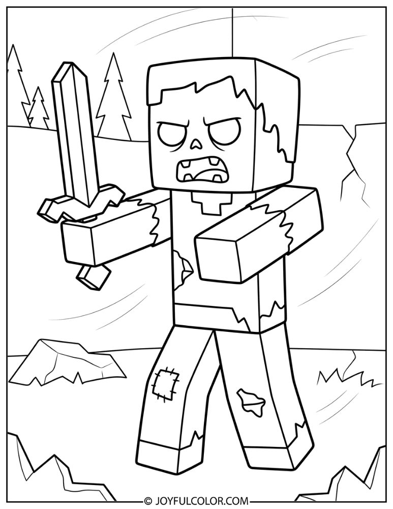 Zombie Wielding an Iron Sword