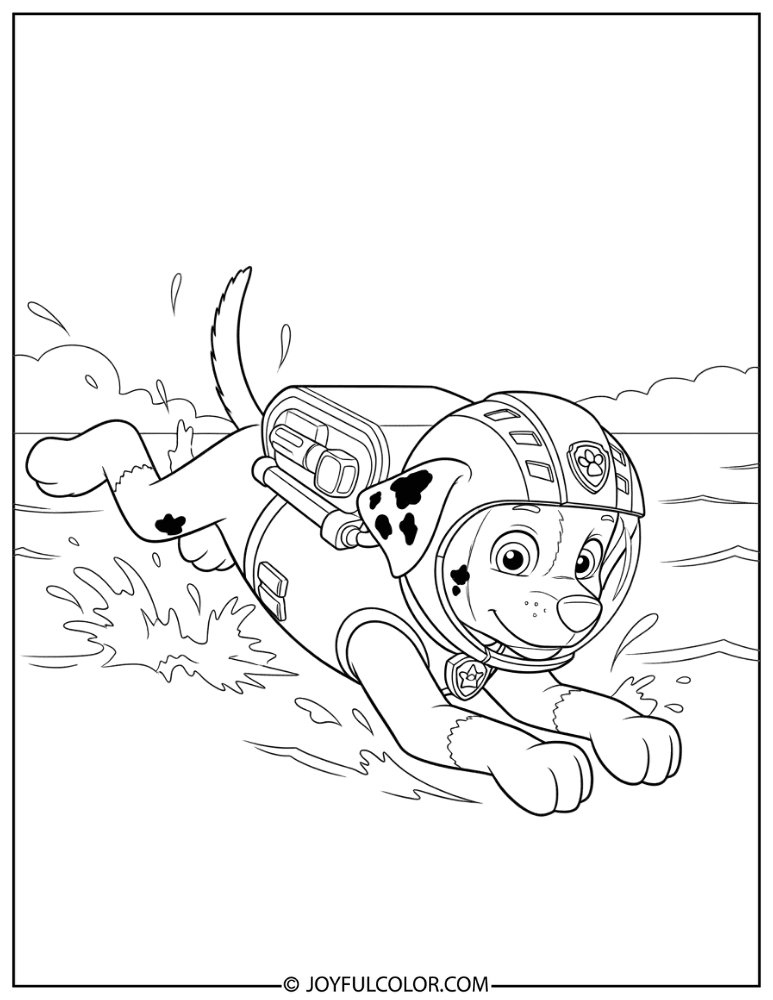 Zuma Diving into the Ocean