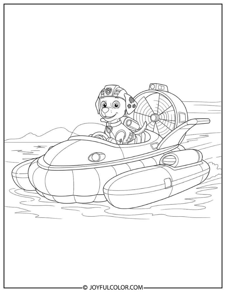 Zuma Driving His Hovercraft