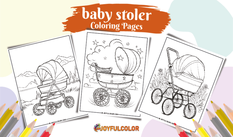 Free Printable Baby Stroller Coloring Pages for Kids